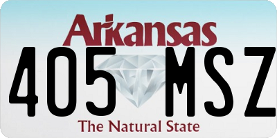 AR license plate 405MSZ