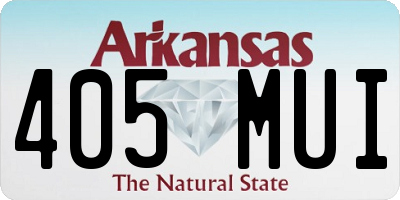 AR license plate 405MUI