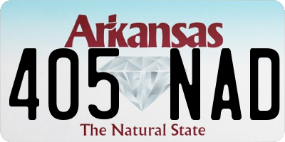 AR license plate 405NAD