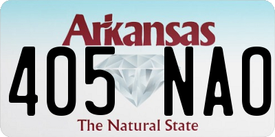 AR license plate 405NAO