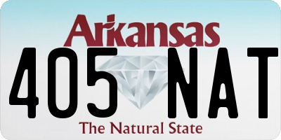 AR license plate 405NAT
