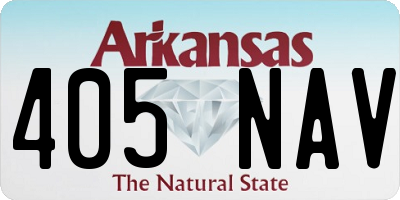 AR license plate 405NAV
