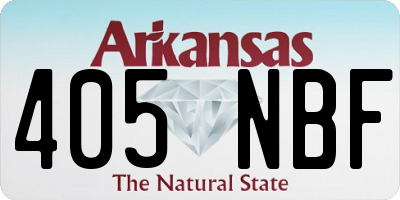 AR license plate 405NBF