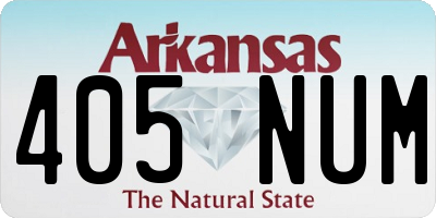 AR license plate 405NUM