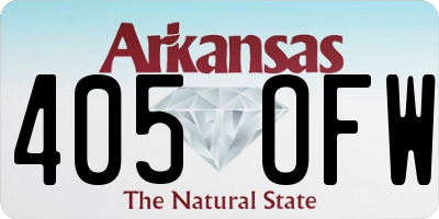AR license plate 405OFW