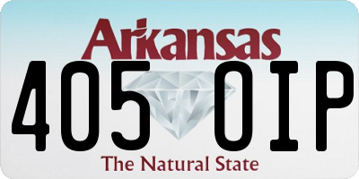 AR license plate 405OIP