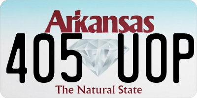 AR license plate 405UOP