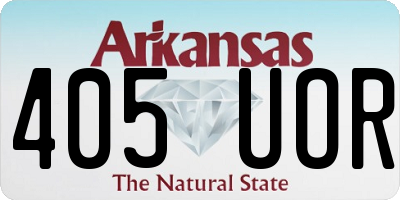 AR license plate 405UOR