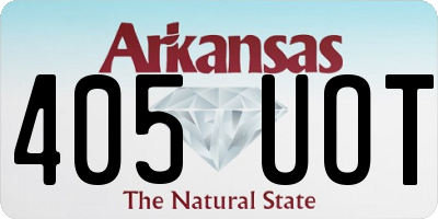 AR license plate 405UOT