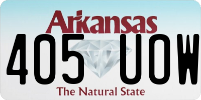 AR license plate 405UOW