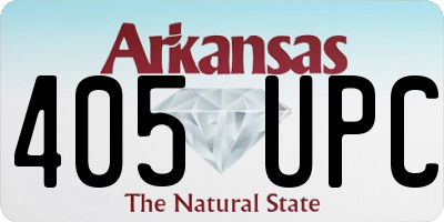 AR license plate 405UPC