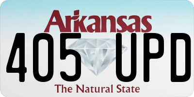 AR license plate 405UPD