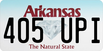 AR license plate 405UPI