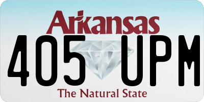 AR license plate 405UPM