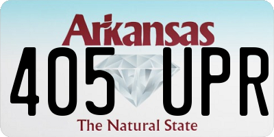 AR license plate 405UPR