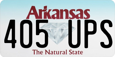 AR license plate 405UPS