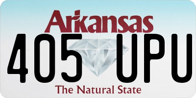 AR license plate 405UPU