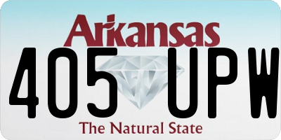 AR license plate 405UPW