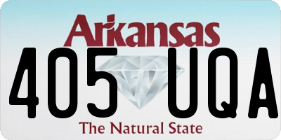 AR license plate 405UQA
