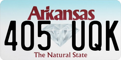 AR license plate 405UQK