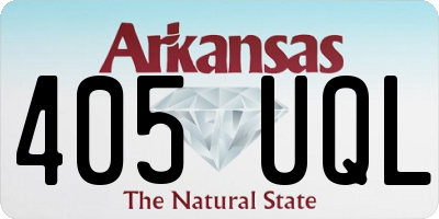 AR license plate 405UQL