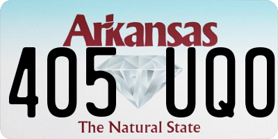 AR license plate 405UQO