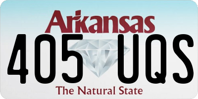AR license plate 405UQS