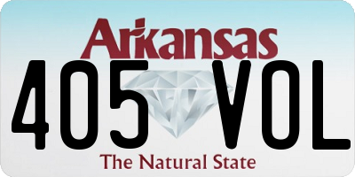 AR license plate 405VOL