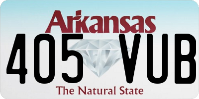 AR license plate 405VUB