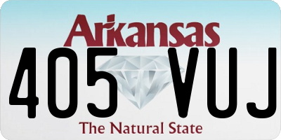 AR license plate 405VUJ