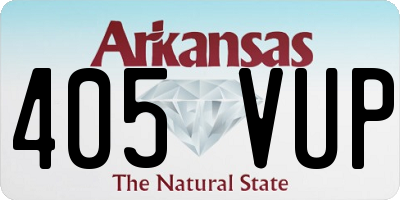 AR license plate 405VUP