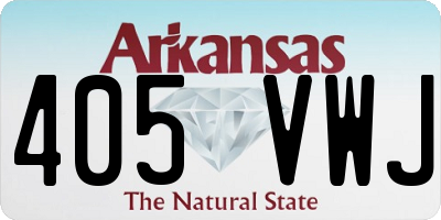 AR license plate 405VWJ