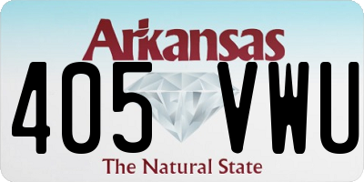 AR license plate 405VWU