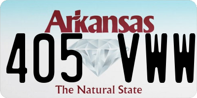 AR license plate 405VWW