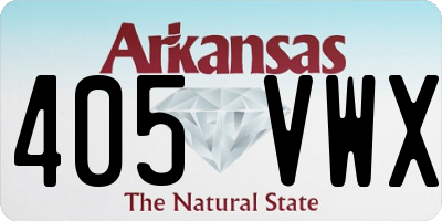AR license plate 405VWX