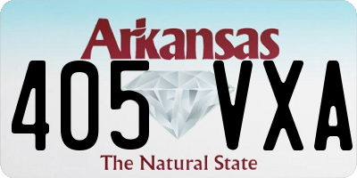 AR license plate 405VXA