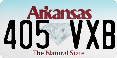 AR license plate 405VXB