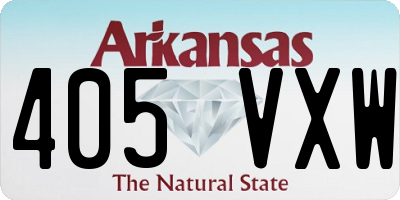 AR license plate 405VXW