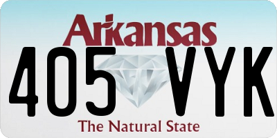 AR license plate 405VYK