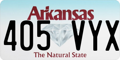 AR license plate 405VYX