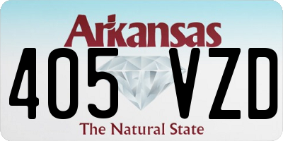 AR license plate 405VZD