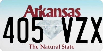 AR license plate 405VZX