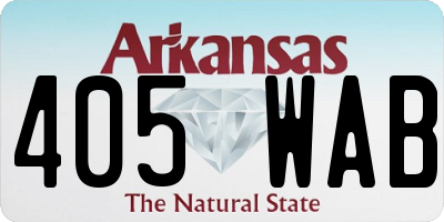 AR license plate 405WAB