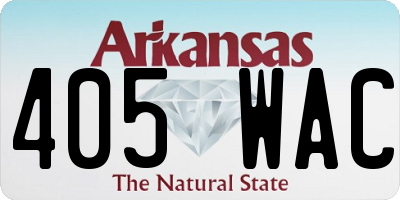 AR license plate 405WAC