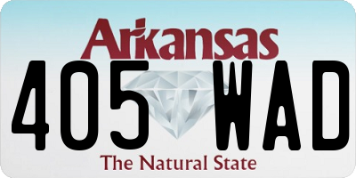 AR license plate 405WAD