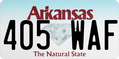 AR license plate 405WAF