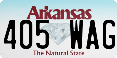 AR license plate 405WAG