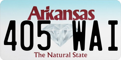 AR license plate 405WAI