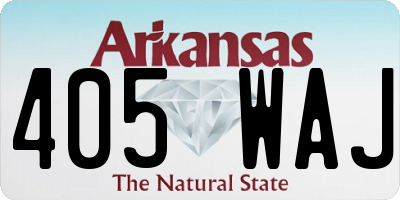 AR license plate 405WAJ