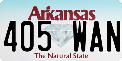 AR license plate 405WAN